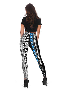 Fiji Women Leggings mix Tapa Pattern LT13 - Polynesian Pride