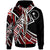 Chuuk Zip Hoodie Tribal Flower Special Pattern Red Color Unisex Red - Polynesian Pride