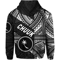 FSM Chuuk Zip Hoodie Original Style Black LT8 - Polynesian Pride