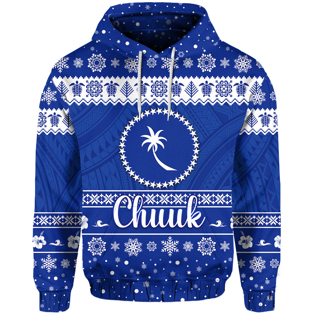 Custom FSM Chuuk Christmas Hoodie Simple Style LT8 - Polynesian Pride