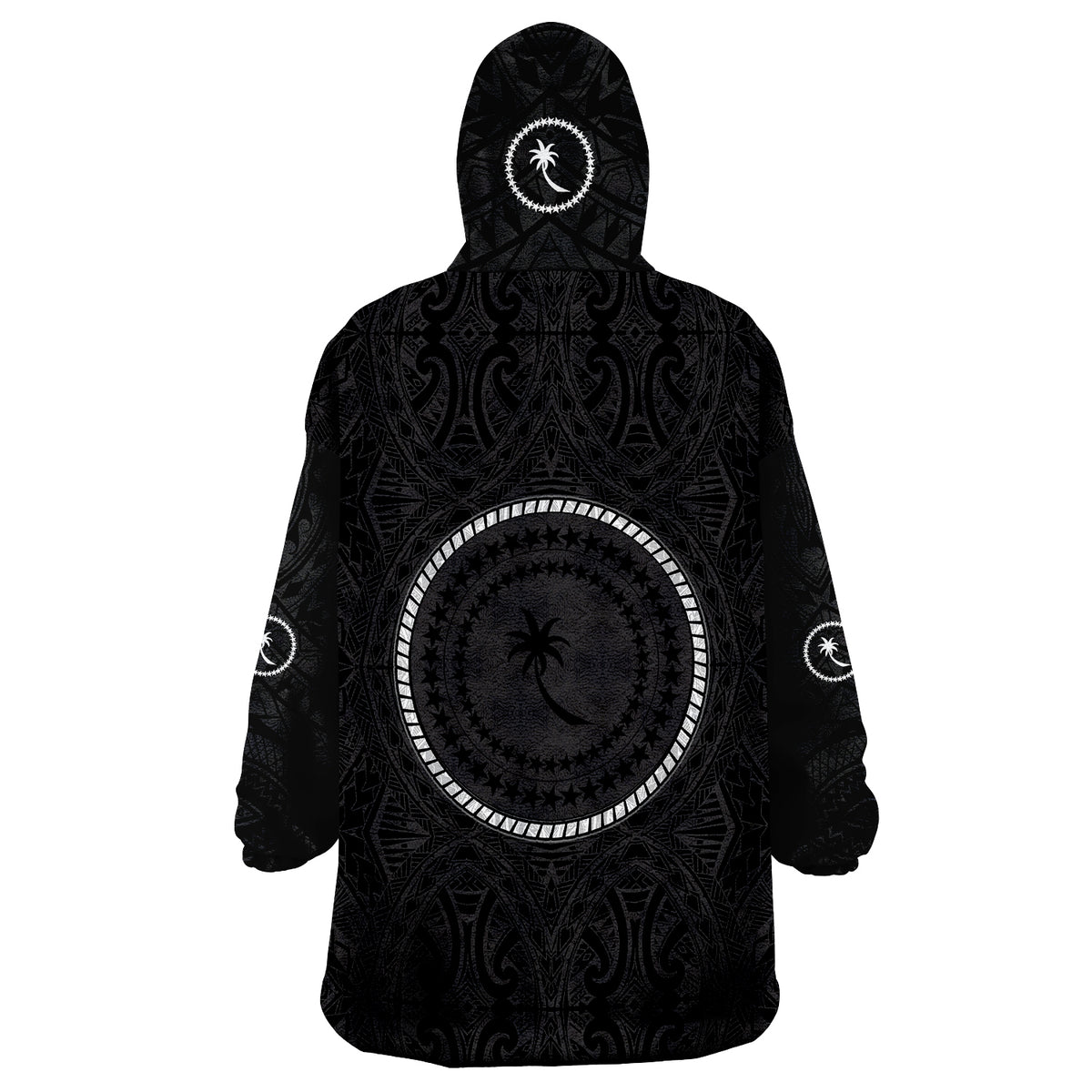 Chuuk Micronesia Micronesian Warrio Wearable Blanket Hoodie LT9 - Polynesian Pride