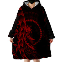 Chuuk Polynesian Pattern Style Red Color Wearable Blanket Hoodie LT9 - Polynesian Pride
