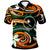 Chuuk Polo Shirt Vortex Style Unisex Orange - Polynesian Pride