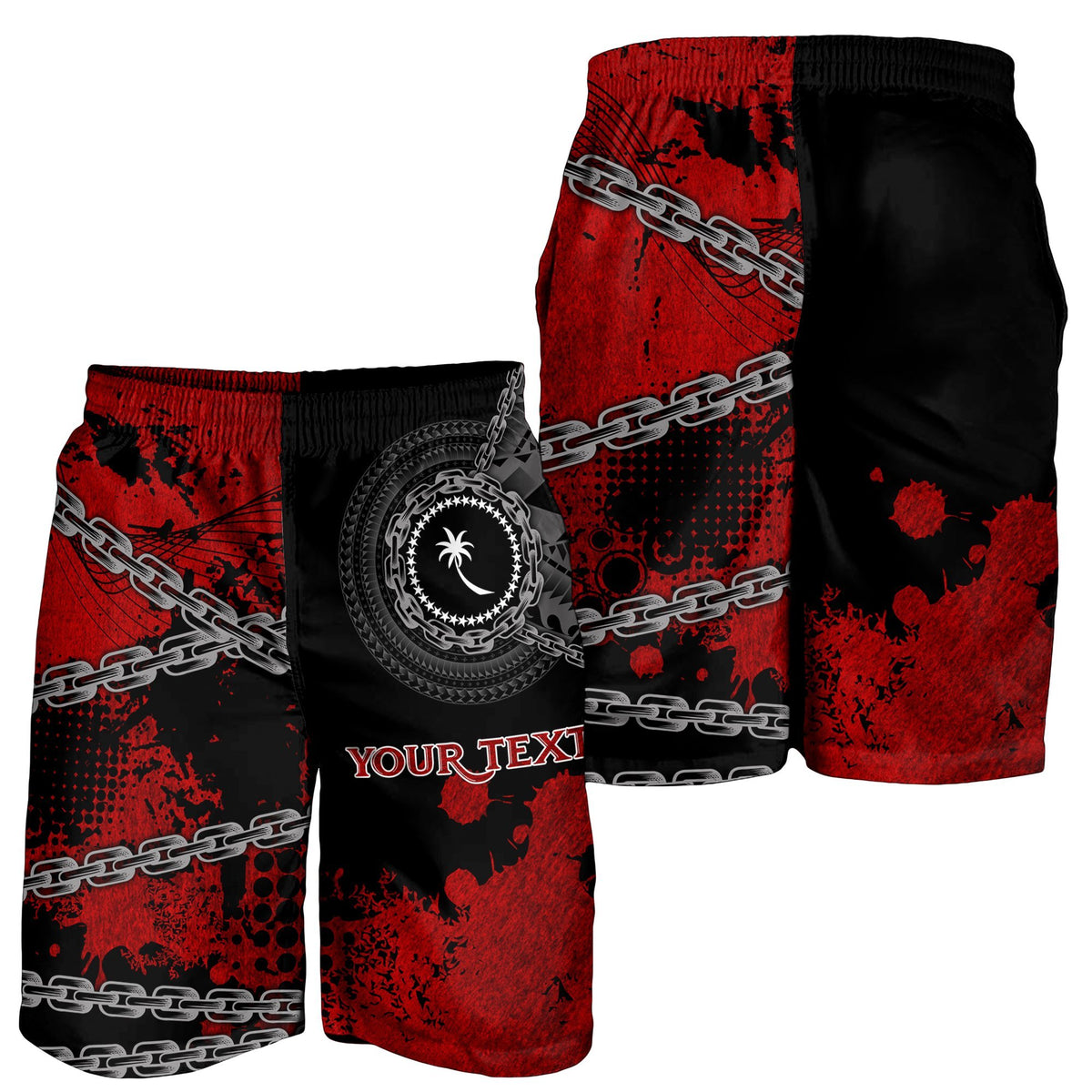 Chuuk Polynesian Personalised Men's Shorts - Polynesian Chain Style - Polynesian Pride