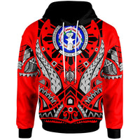Northern Mariana Islands Hoodie Tribal Sun Tattoo Red Color Unisex Red - Polynesian Pride