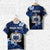 Custom Manu Samoa Rugby T Shirt Unique Vibes Coat of Arms Blue Unisex Blue - Polynesian Pride