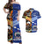 Polynesian Aboriginal Matching Hawaiian Shirt and Dress Samoa Australia Together LT8 Blue - Polynesian Pride