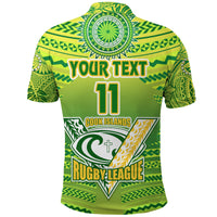 (Custom Text and Number) Cook Islands Rugby Polo Shirt Creative Style - Polynesian Pride