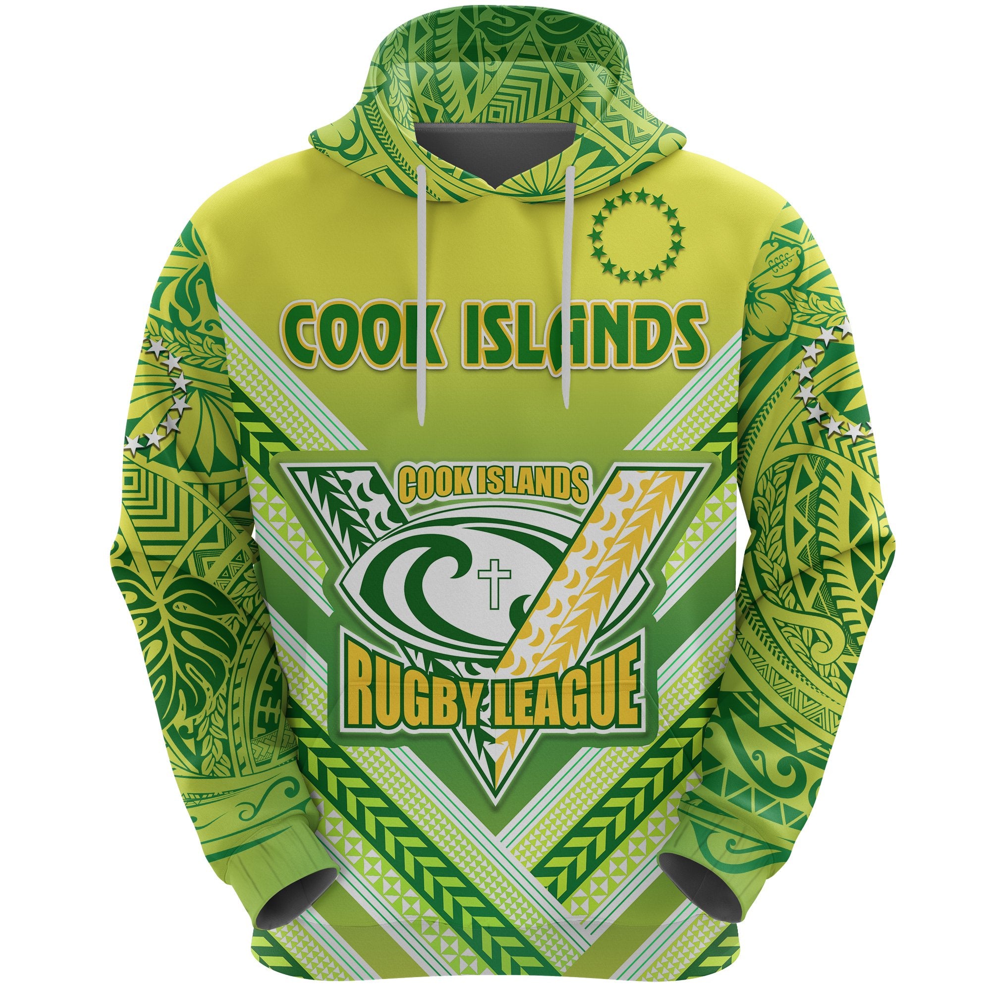 Cook Islands Rugby Hoodie Creative Style Unisex Green - Polynesian Pride