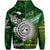 Custom New Zealand Cook Islands Hoodie Maori and Polynesian Together Green LT8 - Polynesian Pride