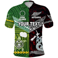 Custom New Zealand Cook Islands Polo Shirt Maori Together Red LT8 - Polynesian Pride