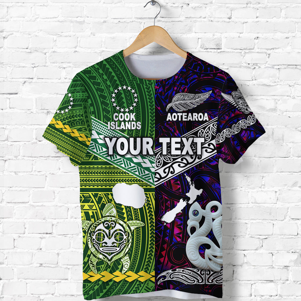 Custom New Zealand Maori Aotearoa T Shirt Cook Islands Together Purple LT8 - Polynesian Pride
