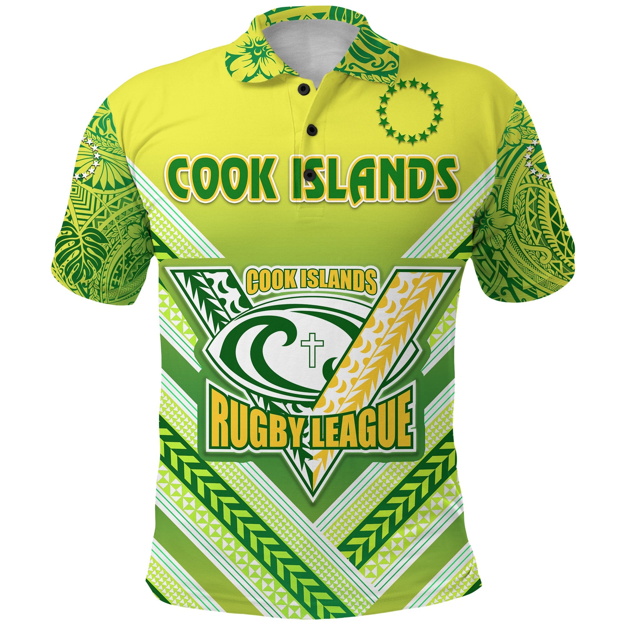 Cook Islands Rugby Polo Shirt Creative Style Unisex Green - Polynesian Pride