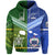 Custom Samoa and Cook Islands Hoodie Together LT8 Blue - Polynesian Pride