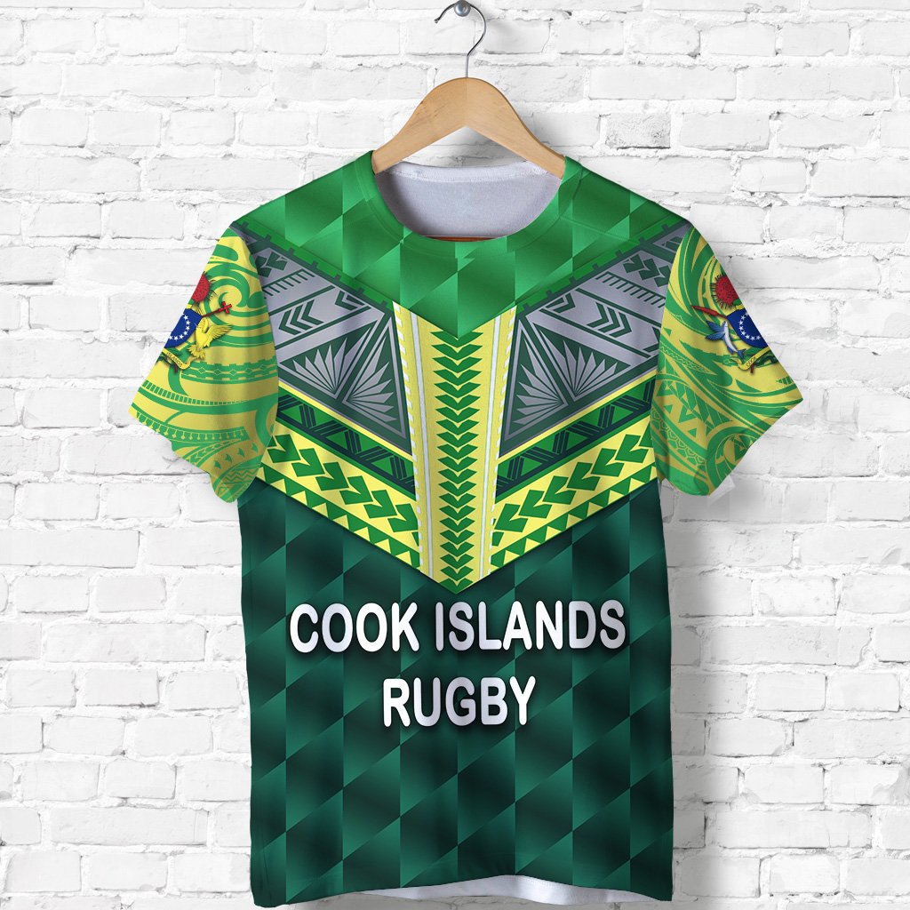 Cook Islands Rugby T Shirt Unisex Green - Polynesian Pride