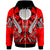 Cook Islands Zip Hoodie Tribal Sun Tattoo Red Color Unisex Red - Polynesian Pride