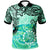 Cook Islands Polo Shirt Vintage Floral Pattern Green Color Unisex Green - Polynesian Pride