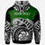 Cook Islands Custom Zip Hoodie Ethnic Style With Round Black White Pattern - Polynesian Pride