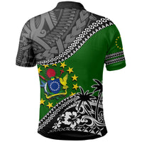 Cook Islands Polo Shirt Fall In The Wave - Polynesian Pride