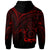 Cook Islands Hoodie Red Color Cross Style - Polynesian Pride