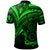 Cook Islands Polo Shirt Green Color Cross Style - Polynesian Pride