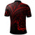 Cook Islands Polo Shirt Red Color Cross Style - Polynesian Pride