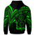 Cook Islands Hoodie Green Color Cross Style - Polynesian Pride