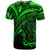 Cook Islands T Shirt Green Color Cross Style - Polynesian Pride