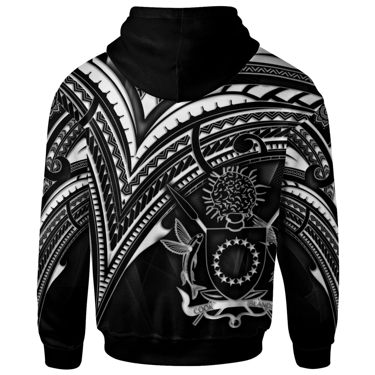 Cook Islands Zip Hoodie Cross Style - Polynesian Pride