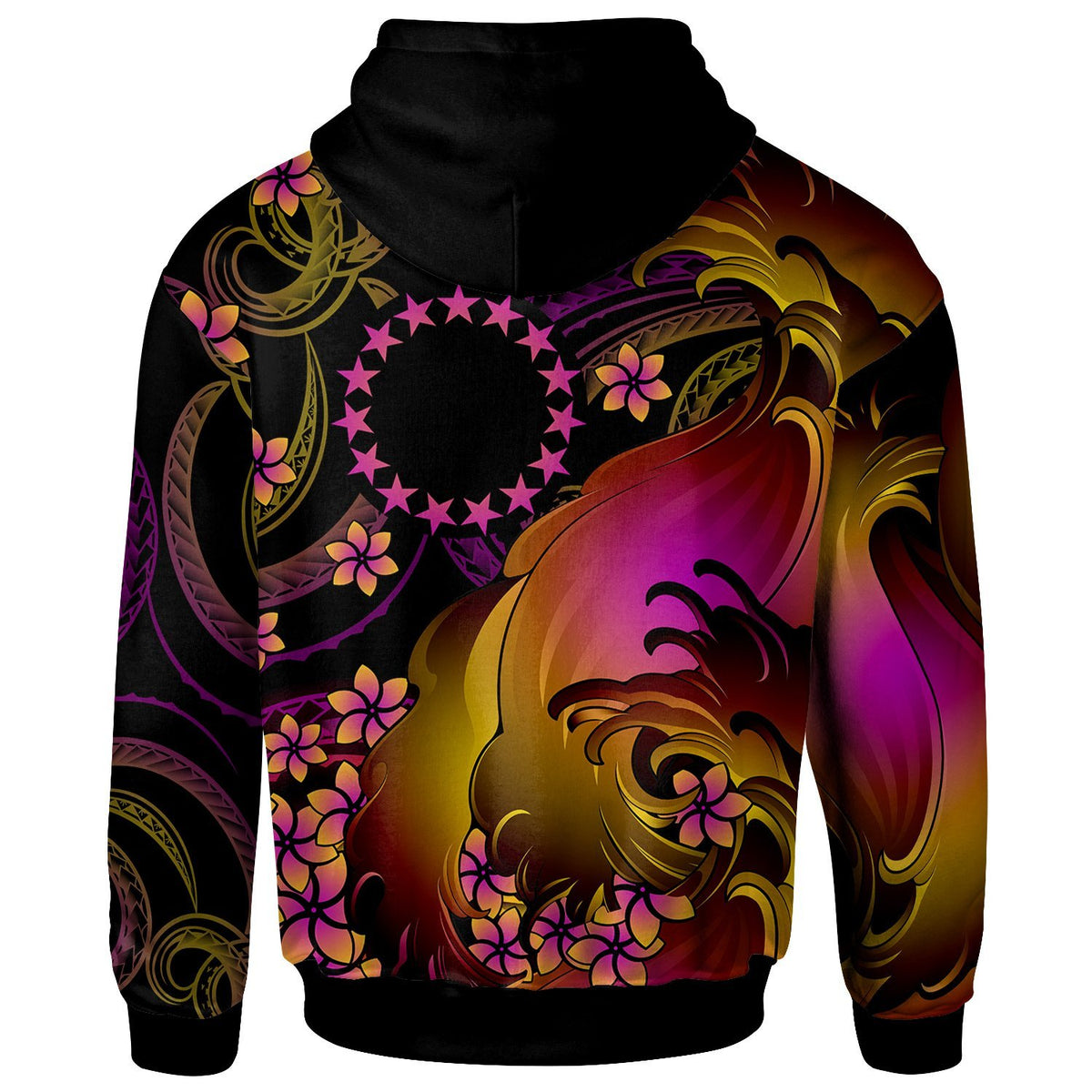 Cook Islands Zip up Hoodie Cook Islands in wave - Polynesian Pride