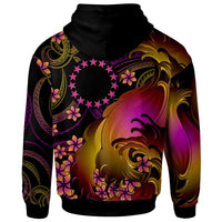 Cook Islands Custom Zip up Hoodie Cook Islands in wave - Polynesian Pride