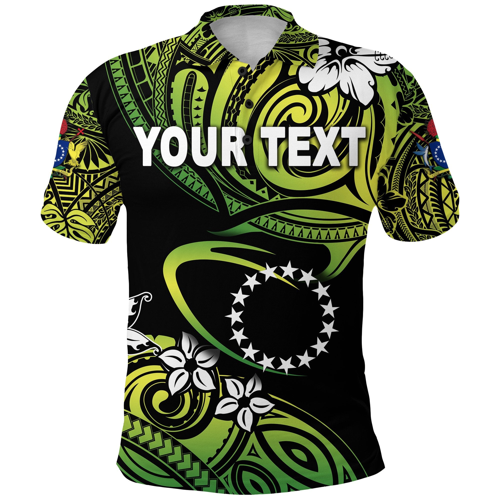 Custom Cook Islands Rugby Polo Shirt Unique Vibes Green Unisex Green - Polynesian Pride