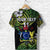 Custom Cook Islands Rugby T Shirt Unique Vibes Coat of Arms Green, Custom Text and Number - Polynesian Pride