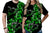 Polynesian Valentine T Shirt Hibiscus Flowers Green Style LT6 - Polynesian Pride