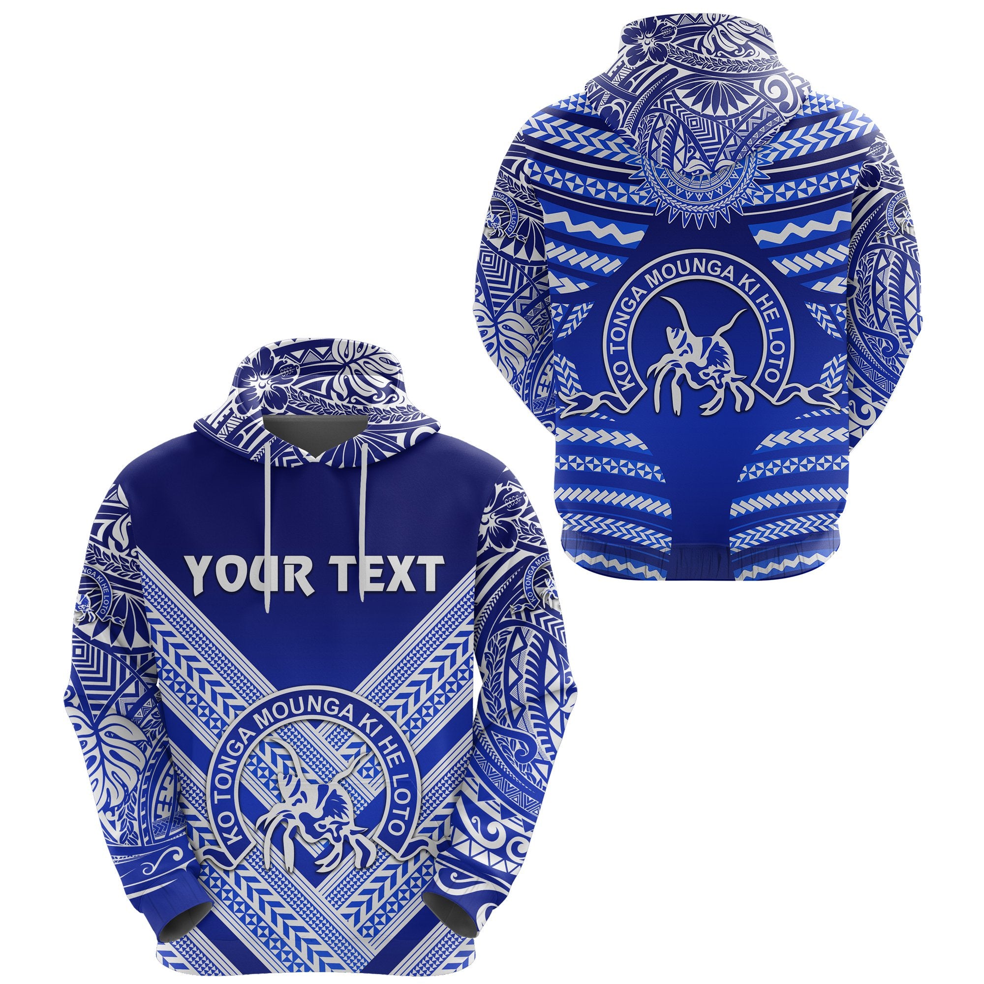 Custom Kolisi Ko Tupou College Tonga Hoodie Creative Style Blue Unisex Blue - Polynesian Pride