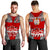 (Custom Personalised) Tonga Rugby Ikale Tahi Sipi Tau Men Tank Top - LT2 RED - Polynesian Pride