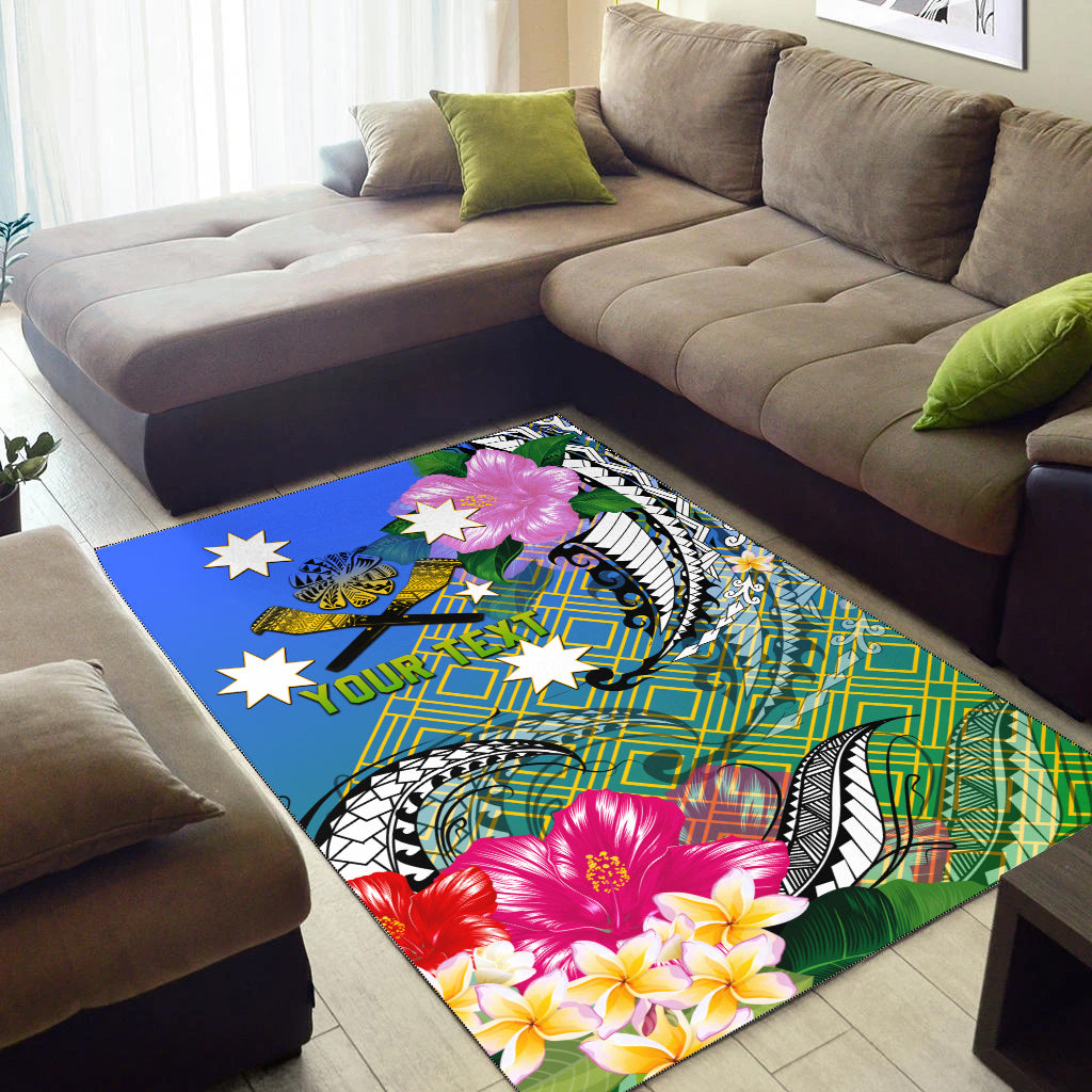(Custom Personalised) South Sea Islanders Kanakas Hibiscus Polynesia Area Rug - LT2 - Polynesian Pride
