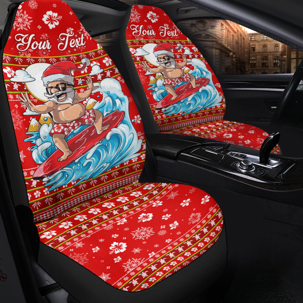 (Custom Personalised) Hawaii Christmas Santas Surf Mele Kalikimaka Car Seat Covers - LT2 - Polynesian Pride