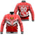 (Custom Personalised) Tonga Rugby Mate Ma'a Tonga Tapa Pattern Baseball Jacket - LT2 Unisex RED - Polynesian Pride