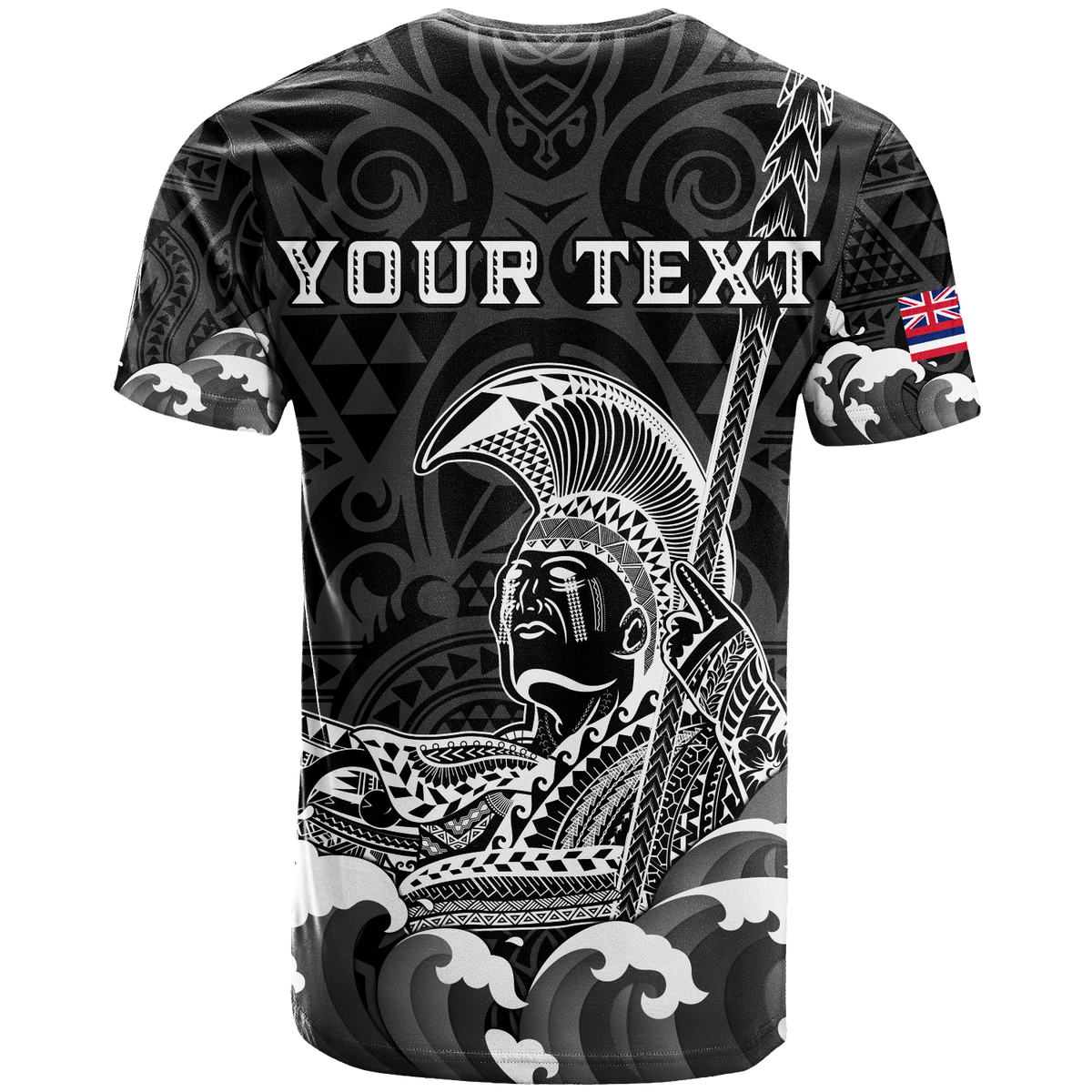 Custom Hawaii King Kamehameha Aloha Hawaii Nei T Shirt LT2 BLACK - Polynesian Pride