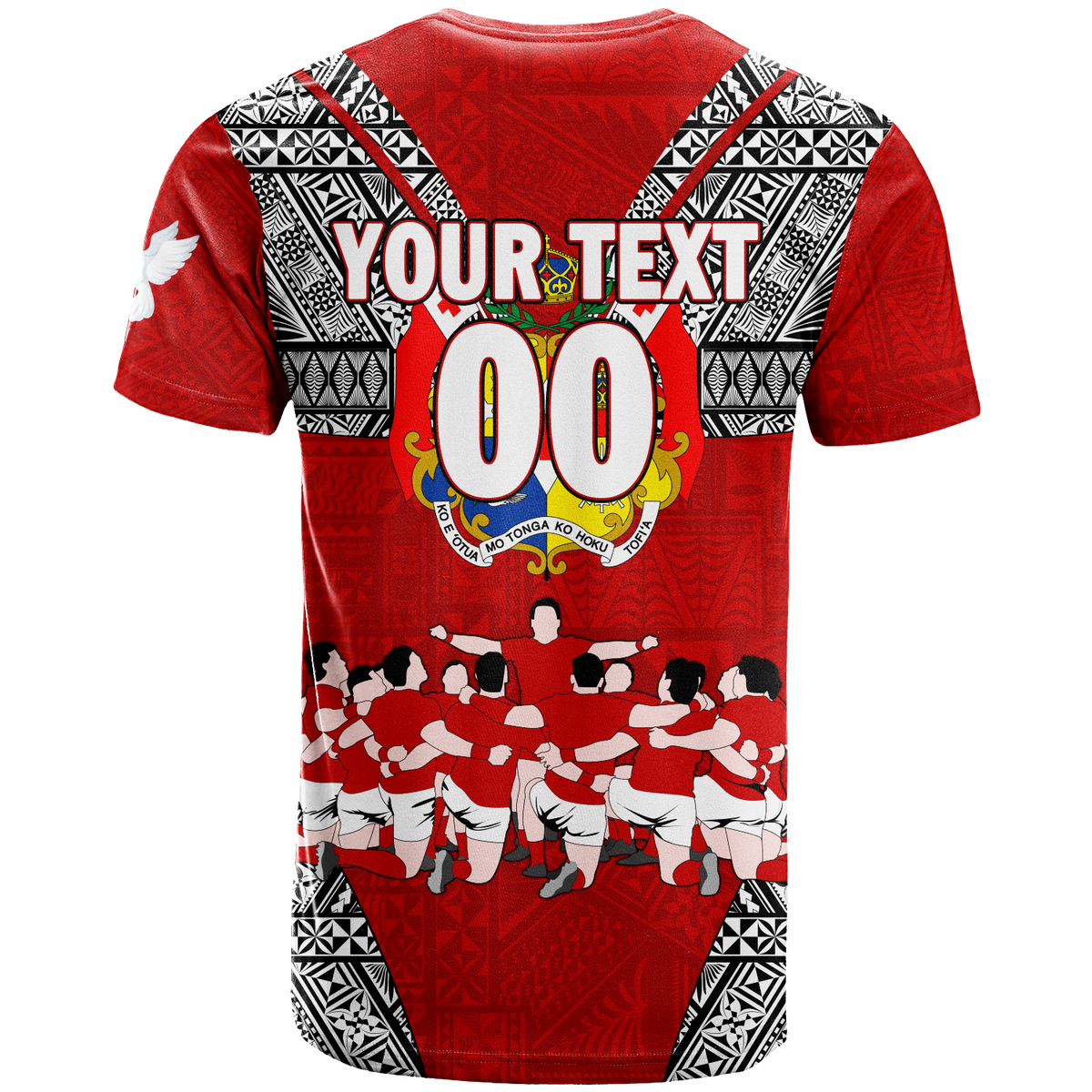 Custom Tonga Rugby Ikale Tahi Sipi Tau T Shirt LT2 - Polynesian Pride