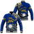 (Custom Personalised) Nauru Independence - The Way Of Water Baseball Jacket - LT2 Unisex BLUE - Polynesian Pride