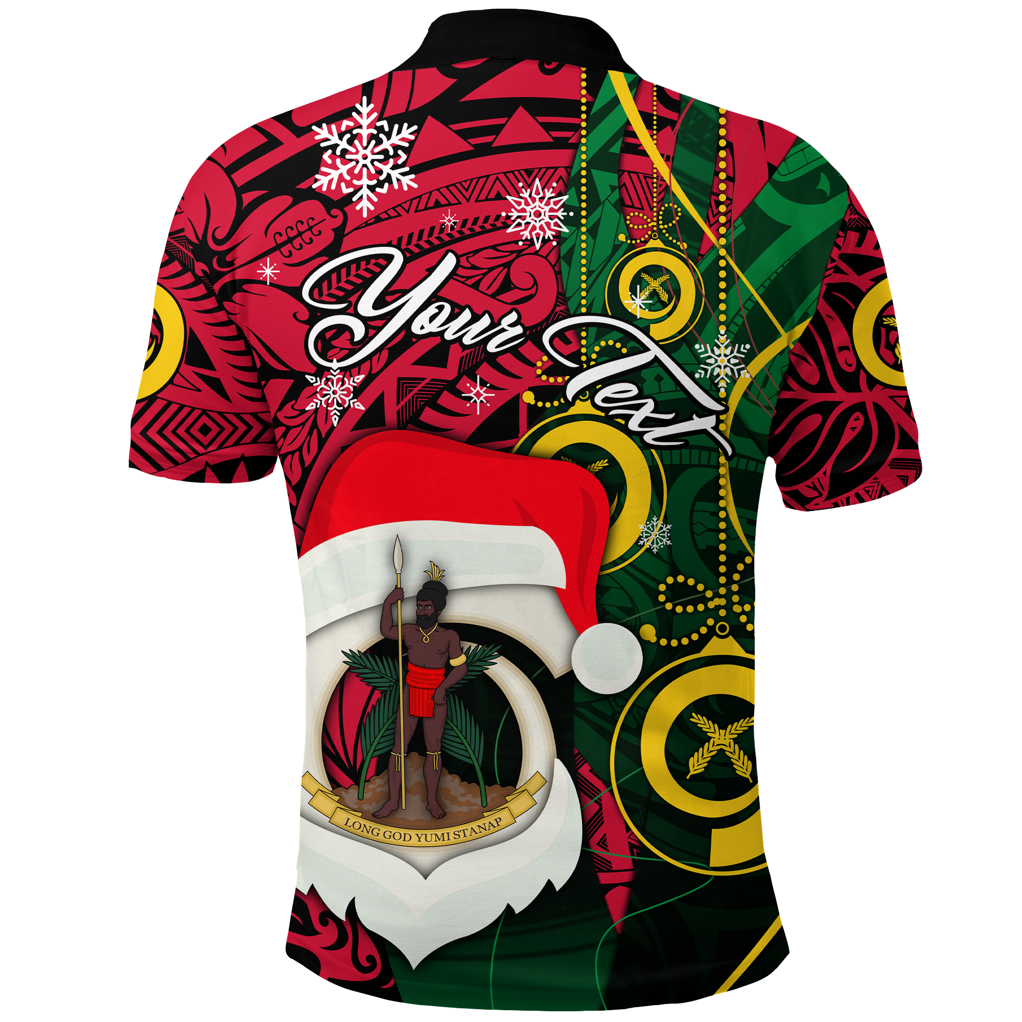 Custom Vanuatu Christmas Joyeux Nol Santas God Yumi Polo Shirt LT2 PURPLE - Polynesian Pride