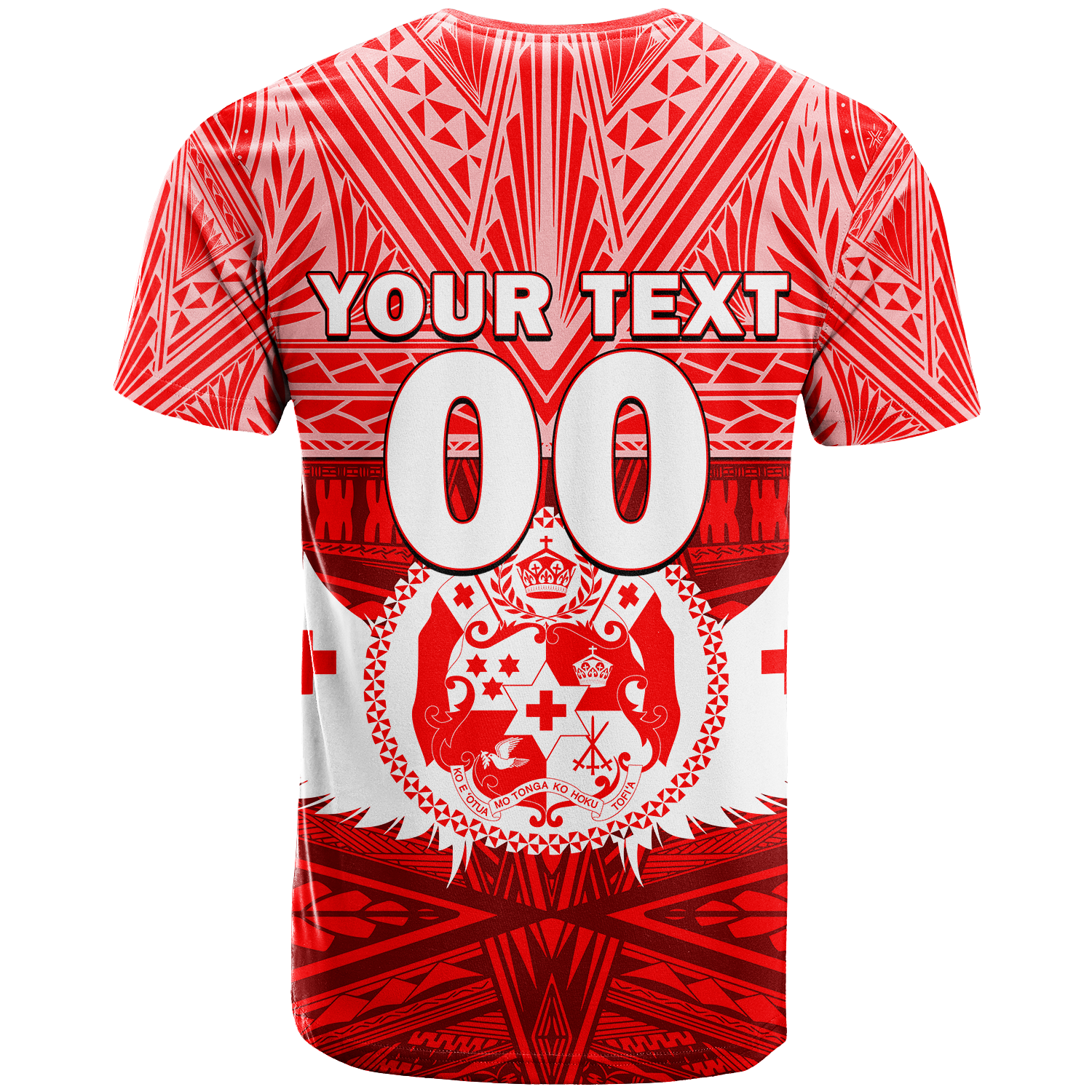 Custom Tonga Rugby Mate Maa Tonga Tapa Pattern T Shirt LT2 RED - Polynesian Pride