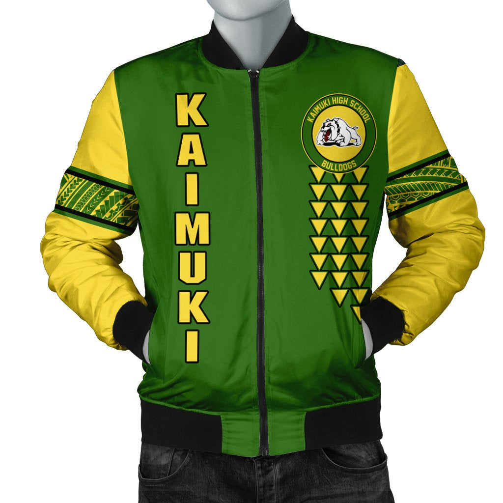 (Personalized) Hawaii Bomber Jacket - Kaimuki High Custom Your Class Bomber Jacket AH Green Unisex - Polynesian Pride