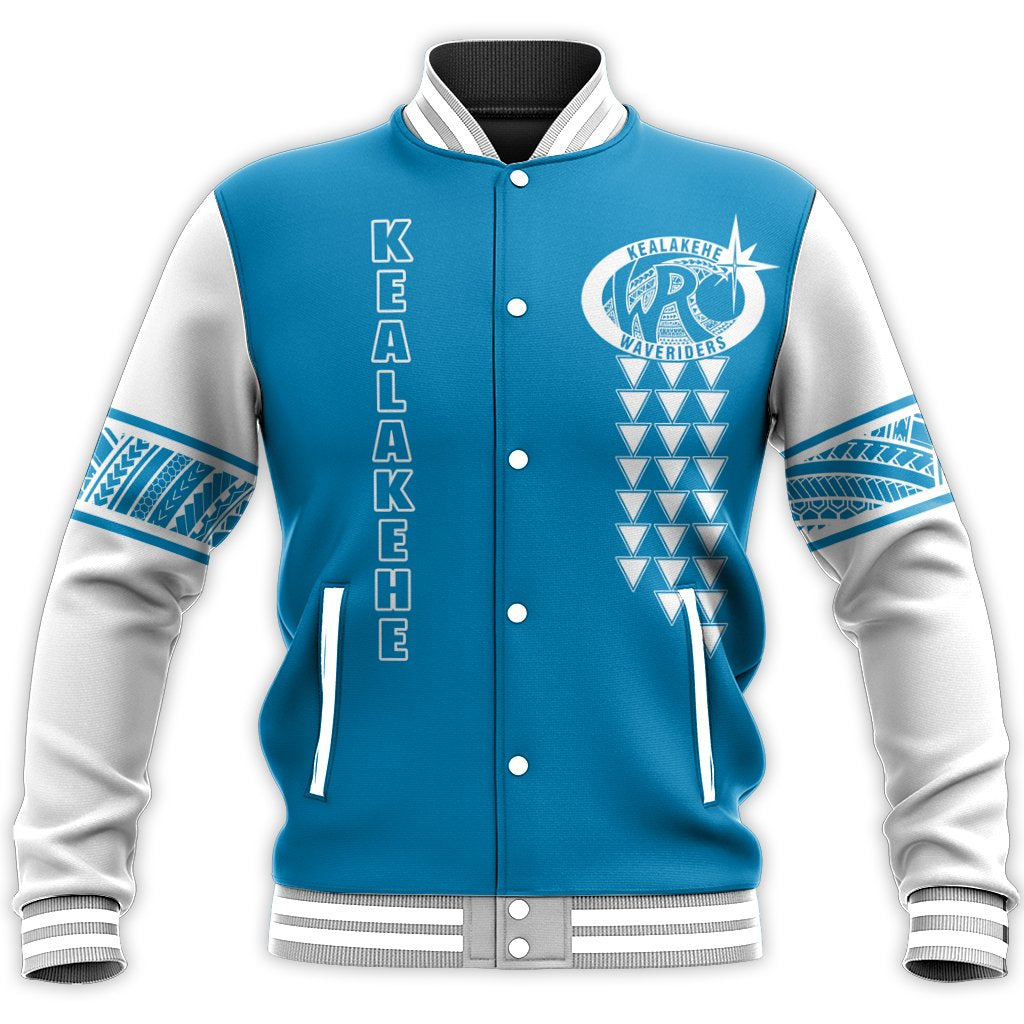 (Personalised) Hawaii Baseball Jacket - Kealakehe High Custom Your Class Baseball Jacket - AH Unisex Blue - Polynesian Pride