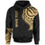 Kosrae State Custom Hoodie Kosrae State Tatau Gold Patterns Unisex Black - Polynesian Pride