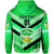 Custom Papua New Guinea Kimbe Cutters Zip Hoodie Rugby Green, Custom Text and Number LT8 - Polynesian Pride