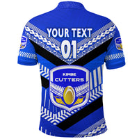 Custom Papua New Guinea Kimbe Cutters Polo Shirt Rugby Blue LT8 - Polynesian Pride