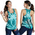 Hawaii Kanaka Polynesian Football Jersey Racerback Tank - Cyan - Bernice Style - AH Cyan - Polynesian Pride